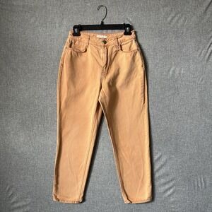 Yargici Women's Orange Denim Pants Washed/Faded Look Size 38 European